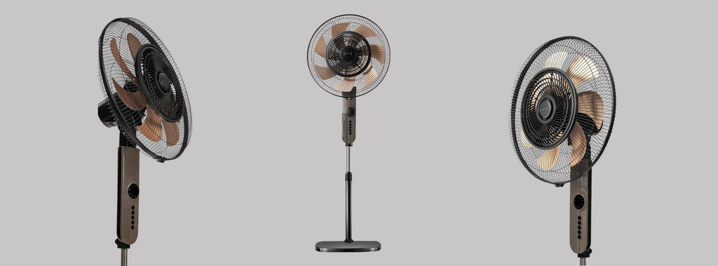 Ventilador Dorado AOKU: potencia, elegancia y confort.