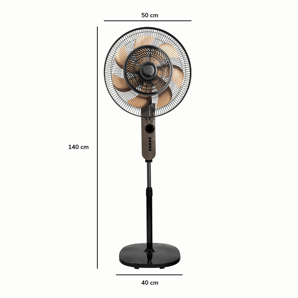 Ventilador de alta potencia con control remoto 7 aspas - aoku