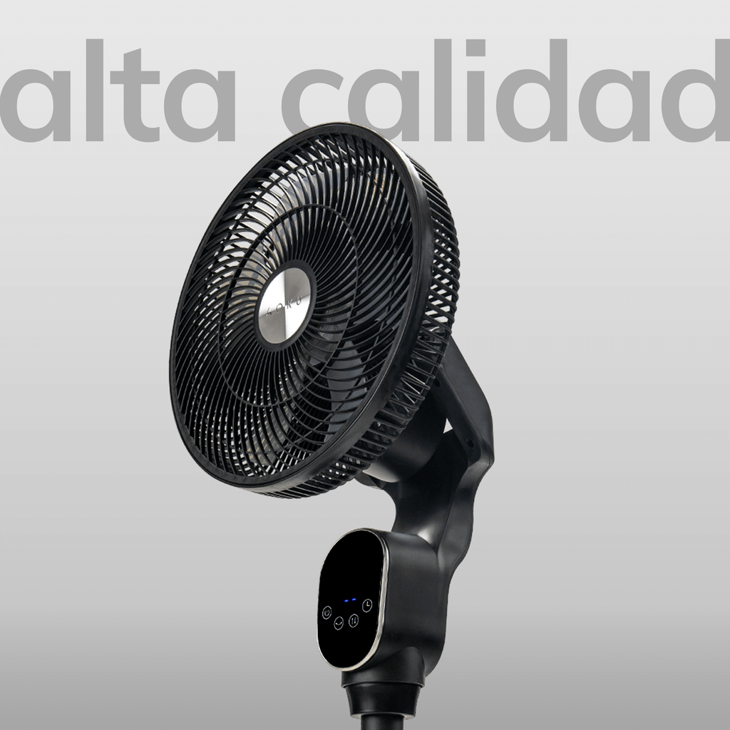 Ventilador de 7 aspas con panel touch y control remoto - aoku