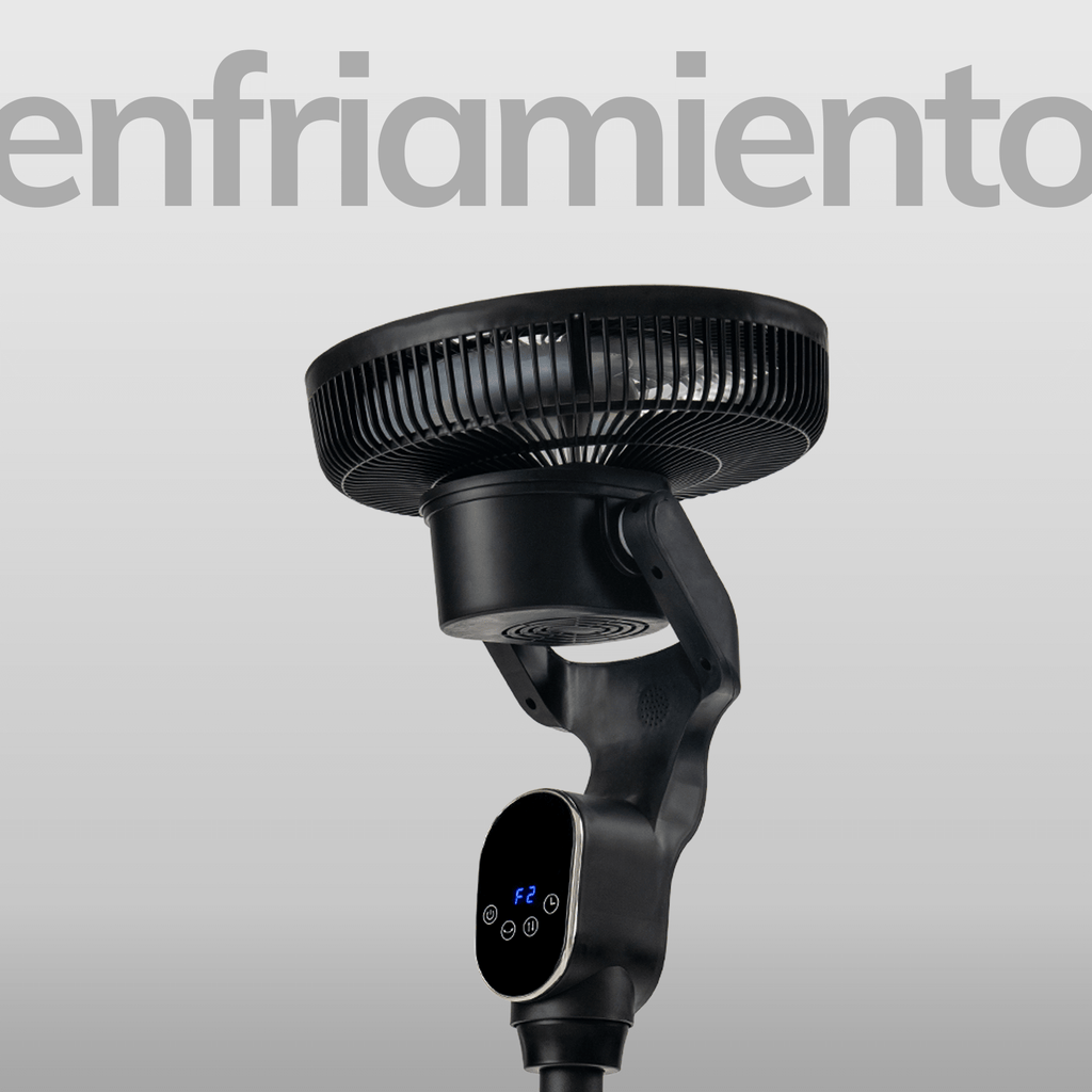Ventilador de 7 aspas con panel touch y control remoto - aoku