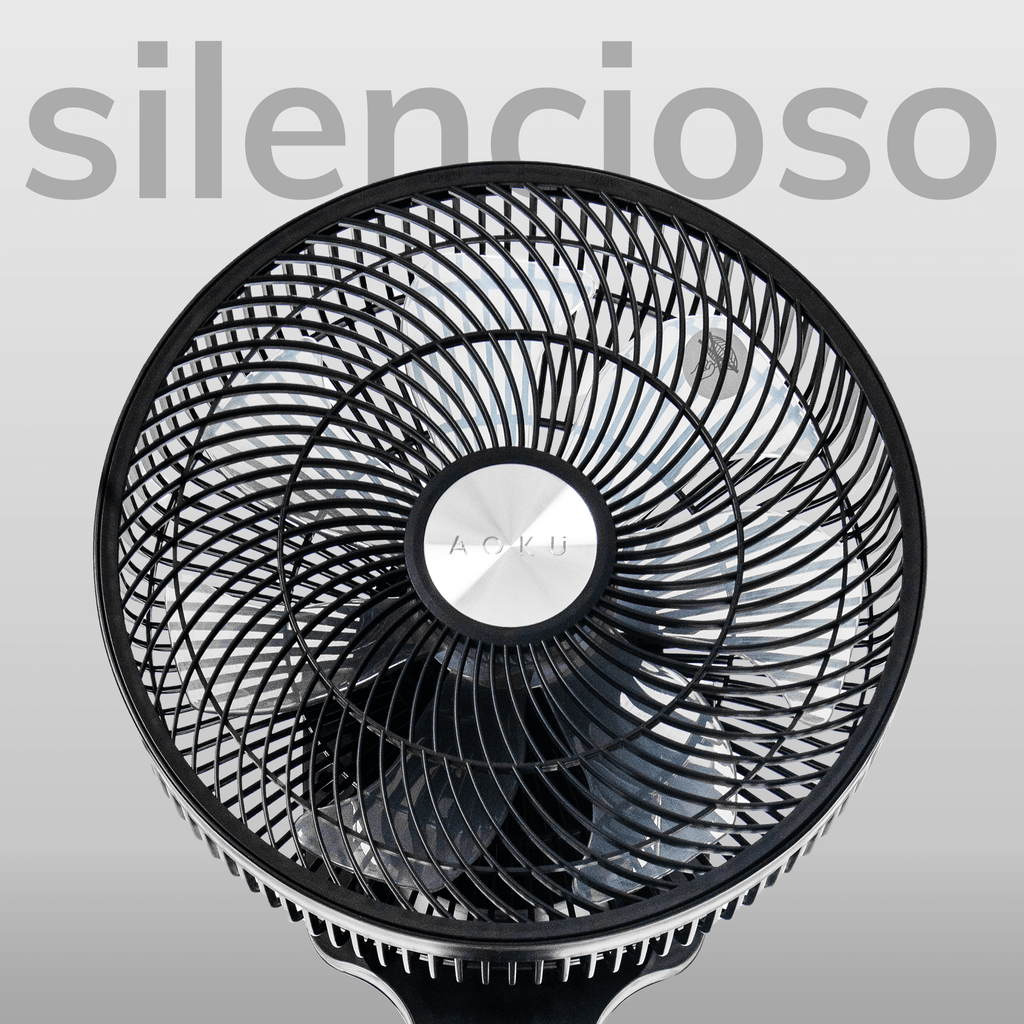 Ventilador de 7 aspas con panel touch y control remoto - aoku