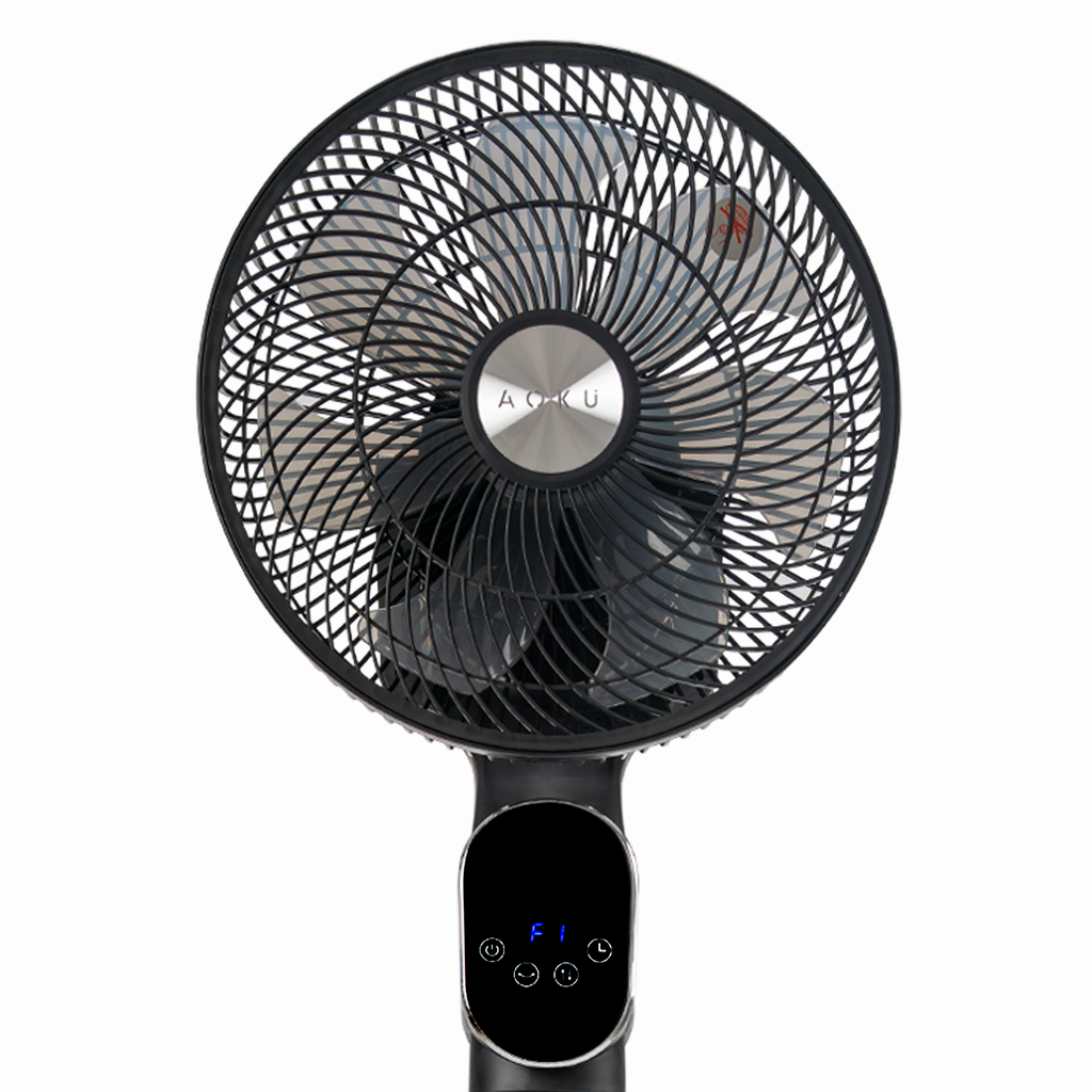 Ventilador de 7 aspas con panel touch y control remoto - aoku